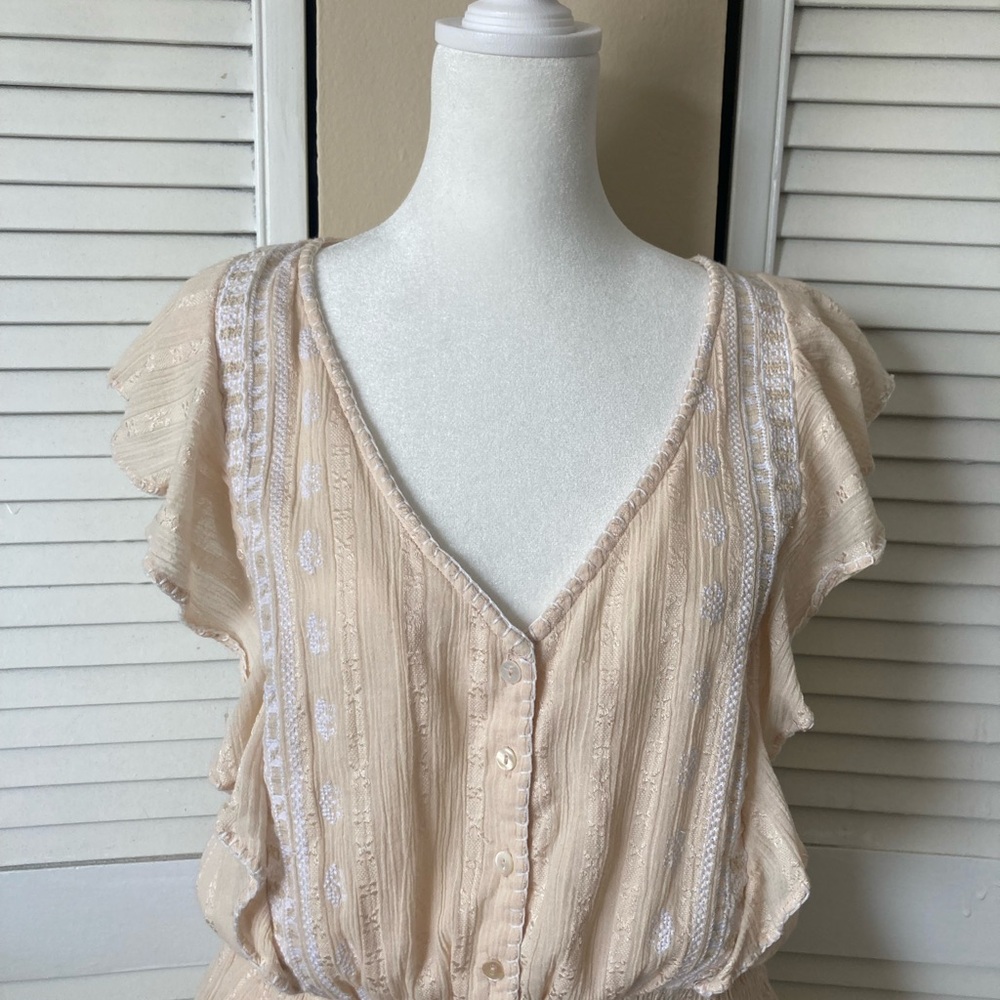 Love Sam Cream Tiered Dress M - Picture 3 of 10